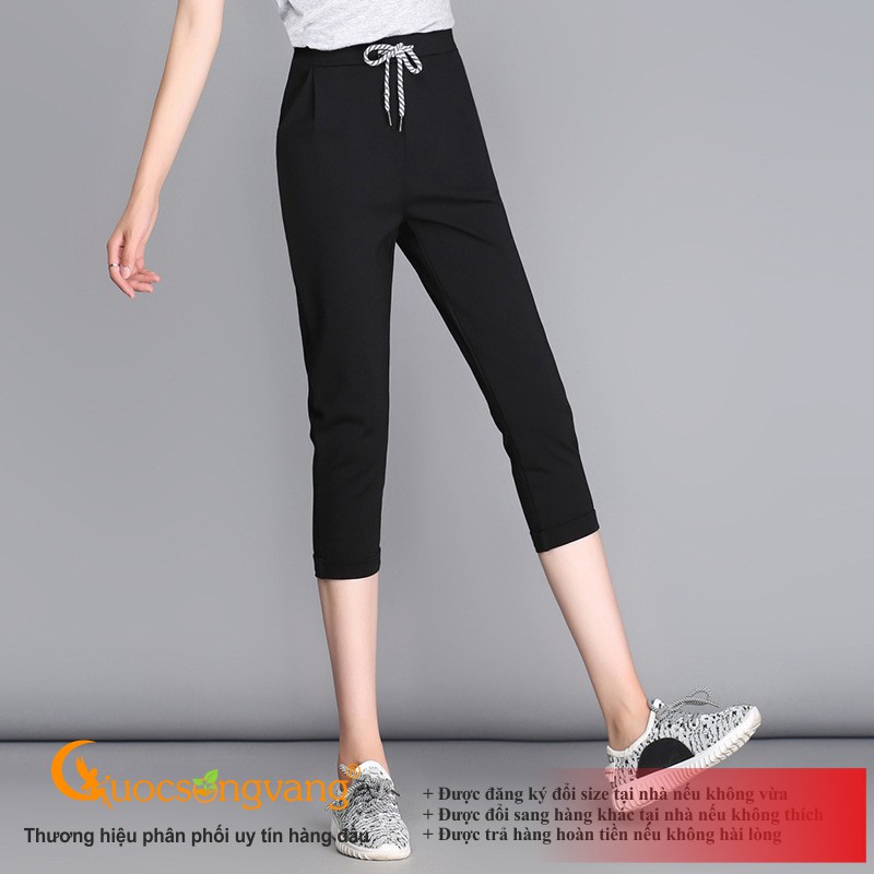 Quần lửng thể thao quần lửng nữ lưng cao co giãn 4 chiều GLQ075 Cuocsongvang