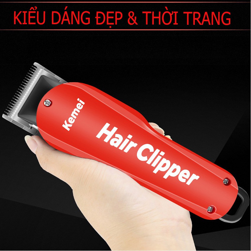 Tông Đơ Cắt Tóc Lưỡi Kép Kemei 706Z Pin Sử Dụng 420 Phút Tặng Lược Cao Cấp Chịu Nhiệt Tony&guy