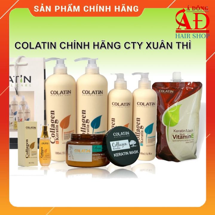 [+Tặng mũ trùm] DẦU GỘI XẢ Ủ DƯỠNG TÓC COLATIN TINH CHẤT TƠ TẰM CHÍNH HÃNG CTY XUÂN THÌ