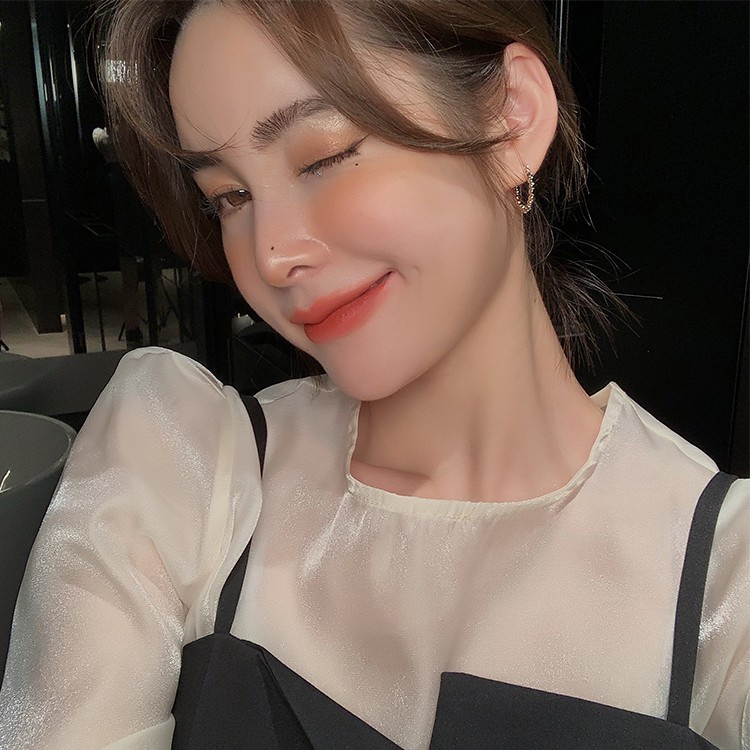 Khuyên Tai Hình Tròn / Vuông Phong Cách Retro / Bông Tai