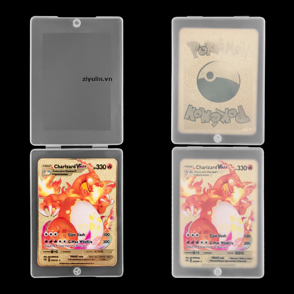 Thẻ Mạ Vàng Kim Loại ziyulin Charizard Vmax Charizard Vmax DX GX