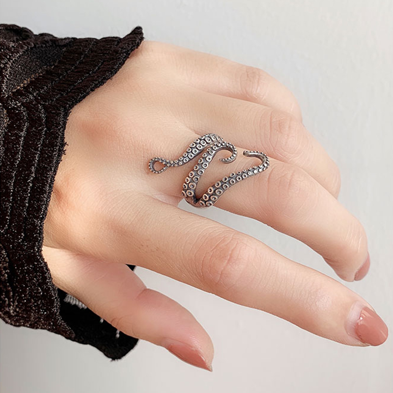 Mới Nhẫn Hình Bạch Tuộc Cá Tính Cho Nam Và Nữ