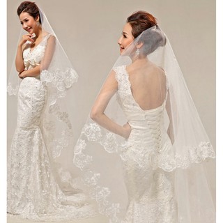 Voan Cô Dâu Thêu Viền, 2 Màu, 3 Kích Thước Tùy Chọn, Cài Tóc Đẹp, Thời Trang Trong Lễ Cưới Hoặc Chụp Ảnh