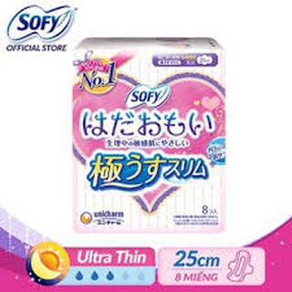 Băng Vệ Sinh Sofy Skin Comfort Ultra Thin Cánh 25cm - 8 Miếng