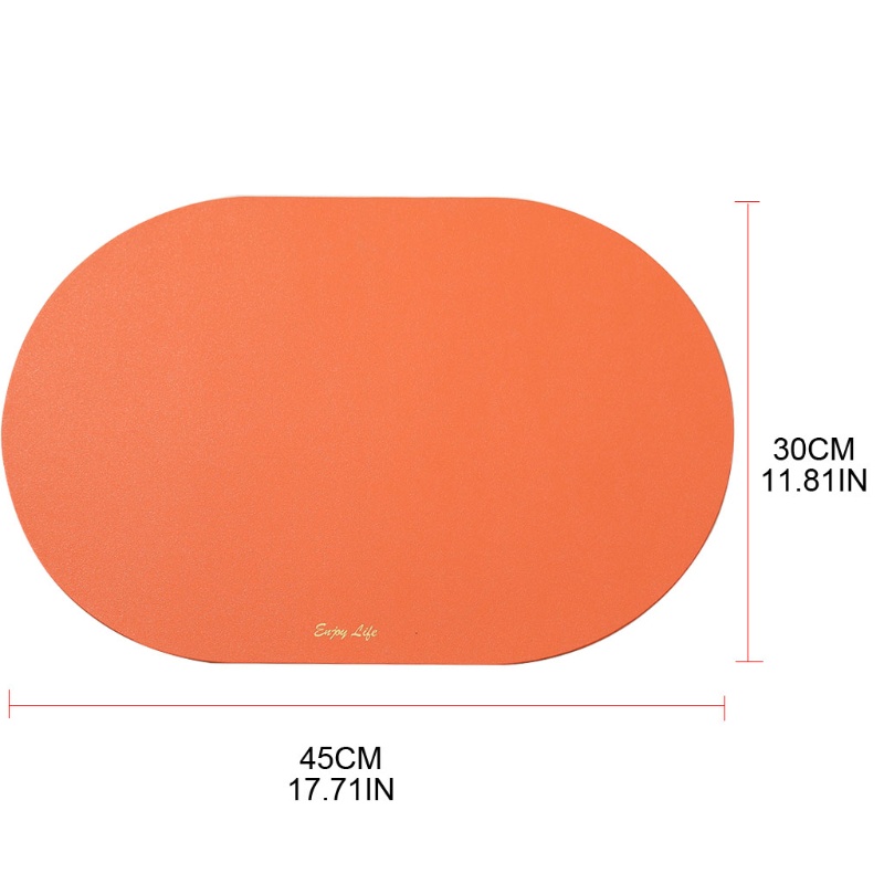 Tấm Lót Bàn Ăn Hình Oval Chống Trượt Cách Nhiệt Tiện Dụng Mang Theo Du Lịch Dã Ngoại