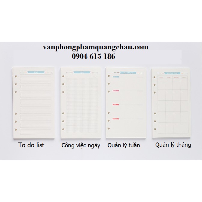 GIẤY A5 REFILL MÀU CHO PLANNER