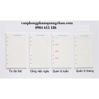 GIẤY A5 REFILL MÀU CHO PLANNER