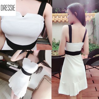 [HÌNH THẬT] Áo Váy Đầm Xòe Cao Cấp DRESSIE Hai Dây Nữ Đẹp Sexy Quyến Rũ Thời Trang Dạo Phố Dự Tiệc Cưới Xinh Xắn - DX125