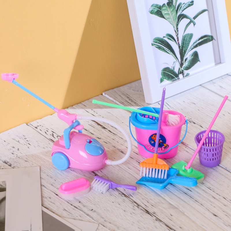 Set 9 Món Đồ Chơi Dụng Cụ Dọn Dẹp Nhà Bếp Dễ Thương Cho Bé