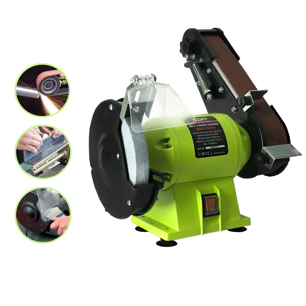 Máy mài giáp dây kèm mài đá 250W XCORT Sử dụng mài dao mài kim loại kích thước nhám 50x686 mm