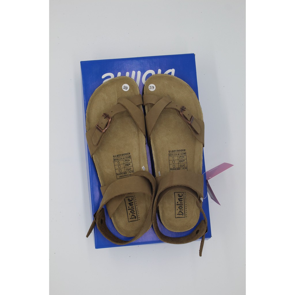 Giày Sandals Unisex xỏ ngón xoắn cổ chân chất liệu da bò xuất khẩu châu âu mã D16