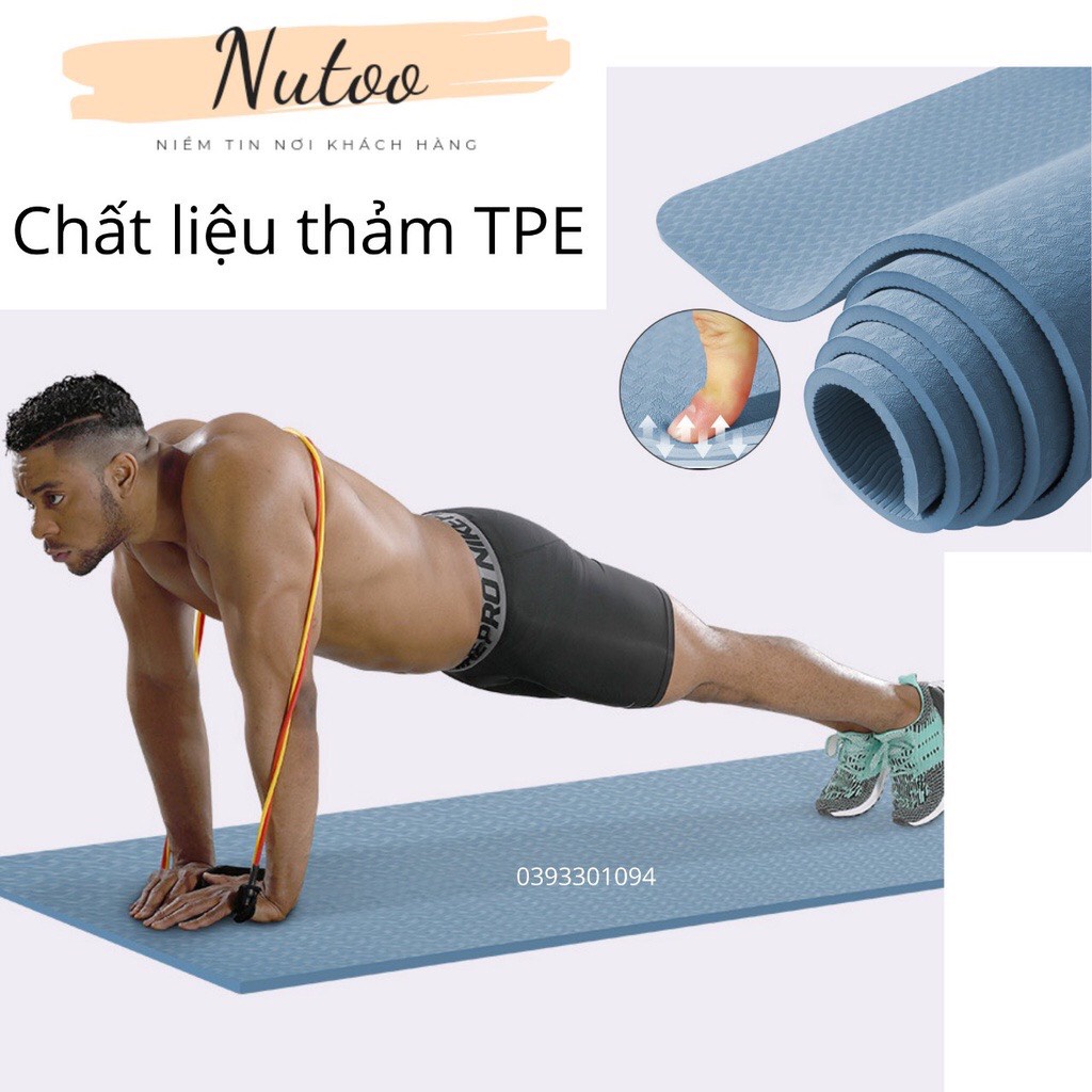 Thảm Yoga Nutoo, thảm tập yoga định tuyến TPE cao cấp, không mùi, chống trơn trượt, tập gym, tập thể dục