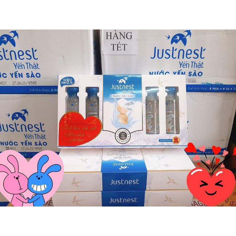 NƯỚC YẾN THẬT JUSTNEST HỘP 6 CHAI MÂU MỚI 1 2. 2024