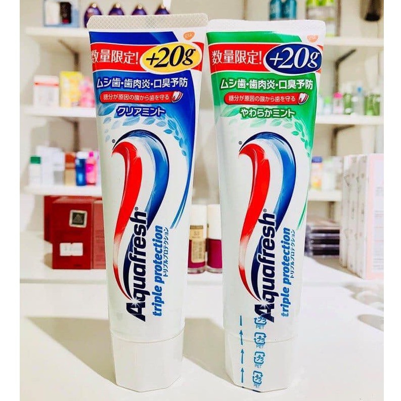 [BẢN MỚI] Tuýp Kem Đánh Răng Aquafresh Triple Protection 160g Nội Địa Nhật Bản Chính Hãng