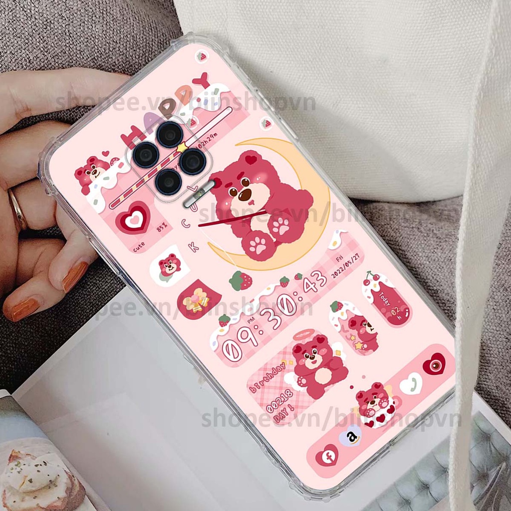 Ốp Vsmart Aris / Aris Pro in 3D icon gấu nổi siêu xinh, siêu đáng yêu, cá tính phong cách