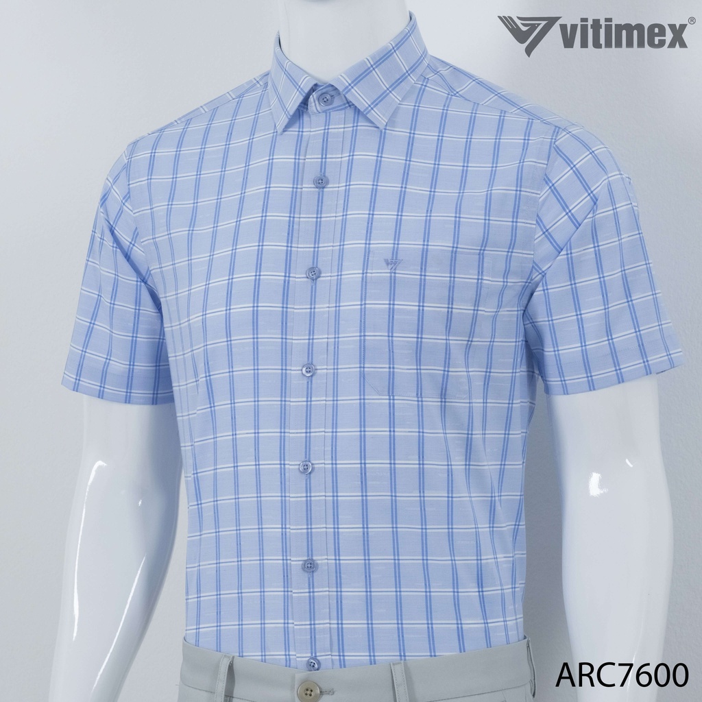 ÁO SƠ MI NGẮN TAY REGULAR VẠT NGANG VẢI BAMBOO ARC7600