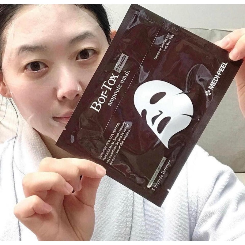 Mặt Nạ Dưỡng Da Medipeel Bortox Peptide Ampoule Mask Chống Lão Hoá Nâng Cơ Hàn Quốc Hộp 10 Nạ