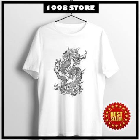 Áo thun tay ngắn Unisex in hình con rồng