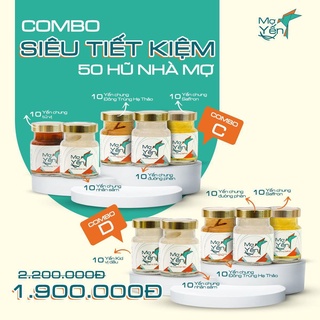 COMBO 50 HŨ YẾN GIÁ TỐT- YẾN CHƯNG SẴN-12Gram YẾN TƯƠI-70ml/hũ