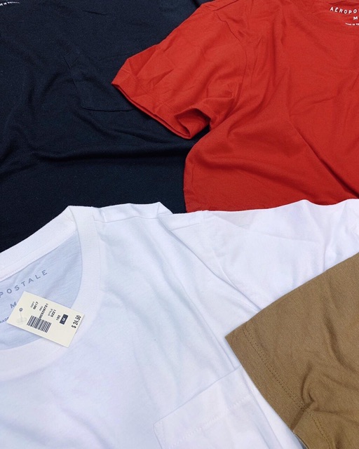 Áo thun trơn form unisex hiệu Aeropostale xuất xịn