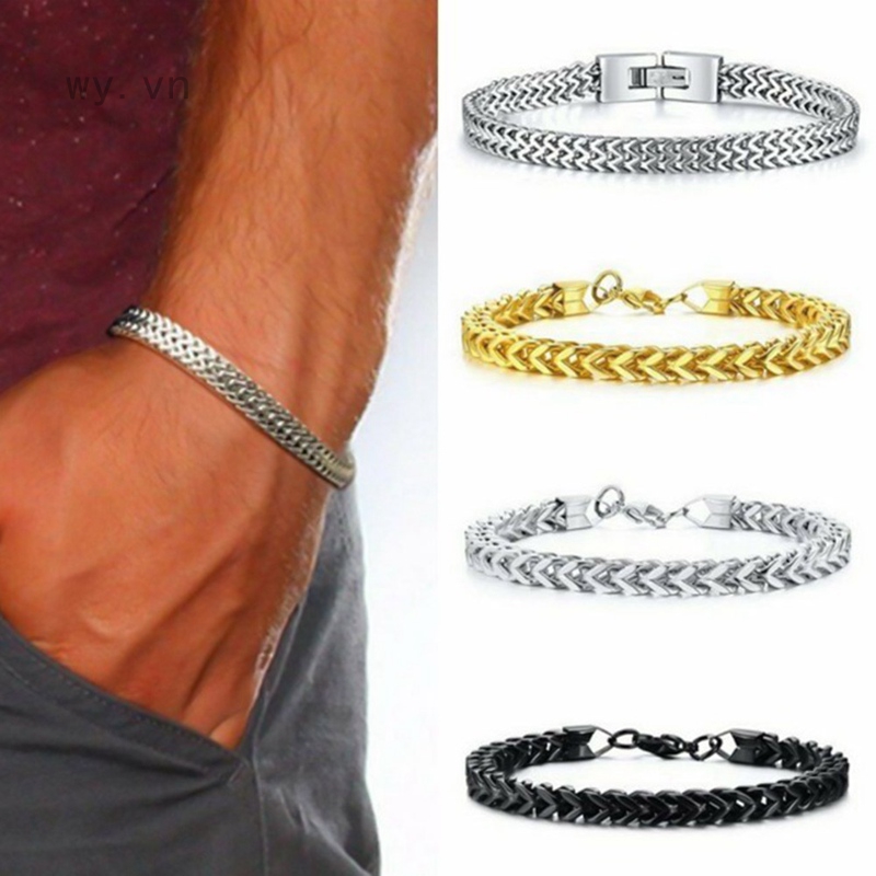 Stainless Steel Bracelet 4 Color Domineering Charm Bali Bracelet Men's Double Chain Chain Personality Men's Jewelry