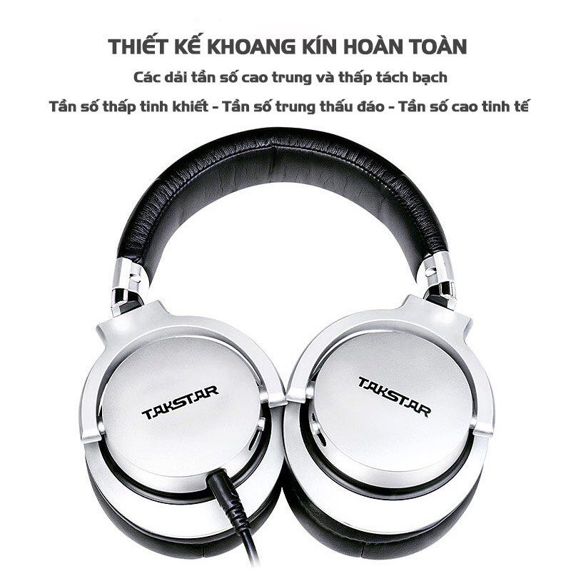 Tai Nghe Chụp Tai Kiểm Âm Takstar Pro 82 Cao Cấp Chuyển Cho Phòng Thu, Game Thủ, Livestream, Chất Lượng Đỉnh Cao.