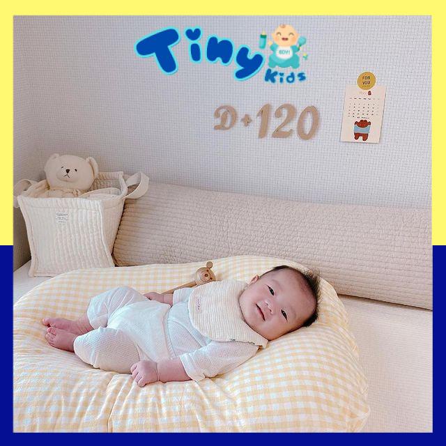 Đệm Thông Minh Cotton Phong Cách Hàn Chần Bông Cao Cấp Chống Móp Đầu Cho Bé (Size 70 x 70cm) - Tiny Kids
