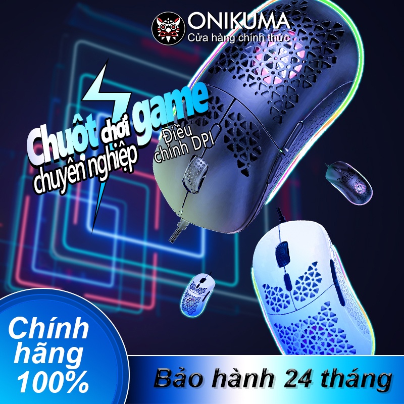 Chuột Chơi Game Có Dây ONIKUMA Và Chuột Bluetooth Không Dây Có Thể Sạc Lại Với Dèn RGB