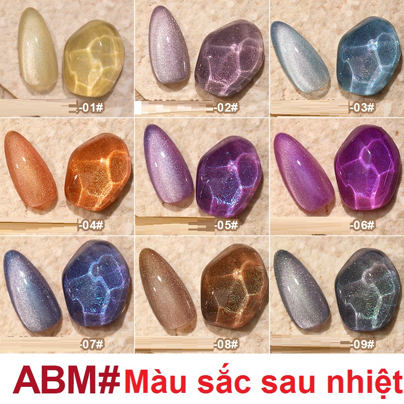 Sơn gel AS vỏ đỏ mắt mèo kim cương đổi màu mã ABM ( Cam kết chính hãng )