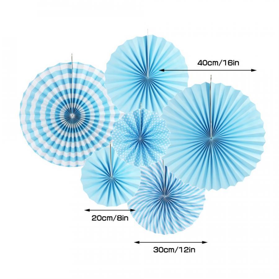 Trang Trí Sinh Nhật Bộ 6 Quạt Giấy Trang Trí Background Trong Tiệc Sinh Nhật, Đám Cưới