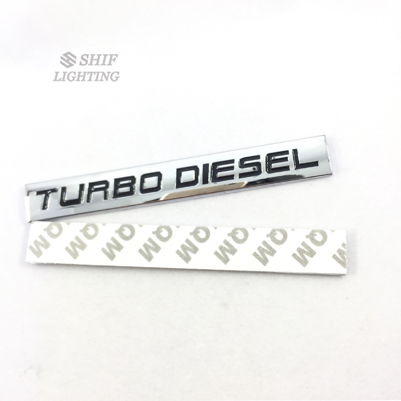 Đề can trang trí xe ô tô in chữ TURBO DIESEL độc đáo