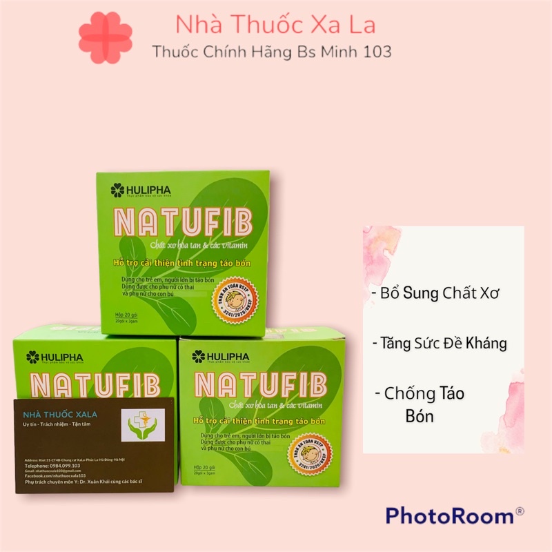 NATUFIB – HỖ TRỢ ĐIỀU TRỊ TÁO BÓN RỐI LOẠN TIÊU HÓA Ở TRẺ (20 GÓI)