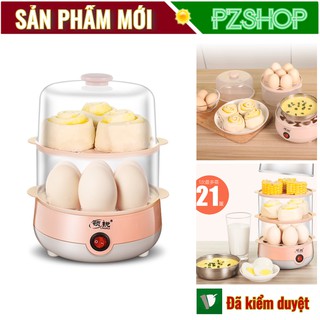 [MỚI 2021] Máy Luộc Trứng Mini Nhiều Tầng Tự Ngắt Đa Năng