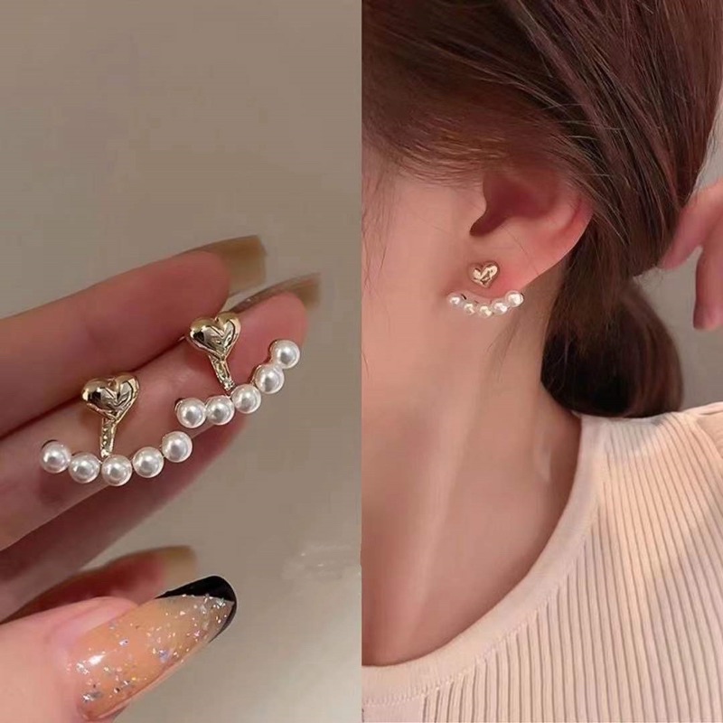 Bông tai nữ, Khuyên tai bạc 925 hạt trai vầng trăng phong cách nhẹ nhàng cho các nàng BT51