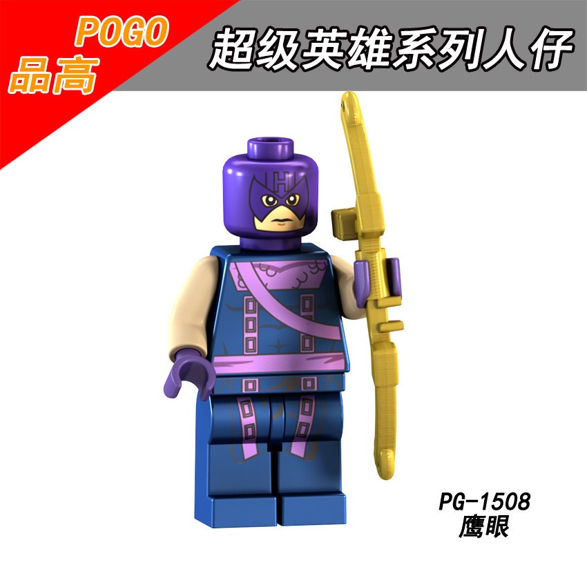 Đồ chơi búp bê cho trẻ emKhối xây dựng Pingo PG8121 Dòng siêu anh hùng được lắp ráp Minifigures Samurai Batman Nightwing War Hulk