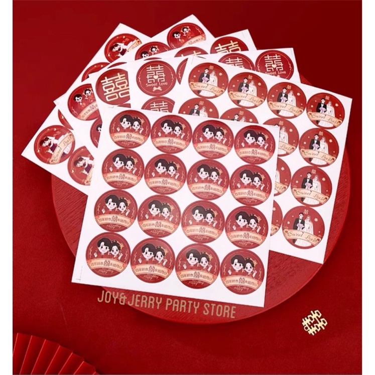 💝STICKER SONG HỶ,STICKER CÔ DÂU CHÚ RỂ TRANG TRÍ CƯỚI 💝