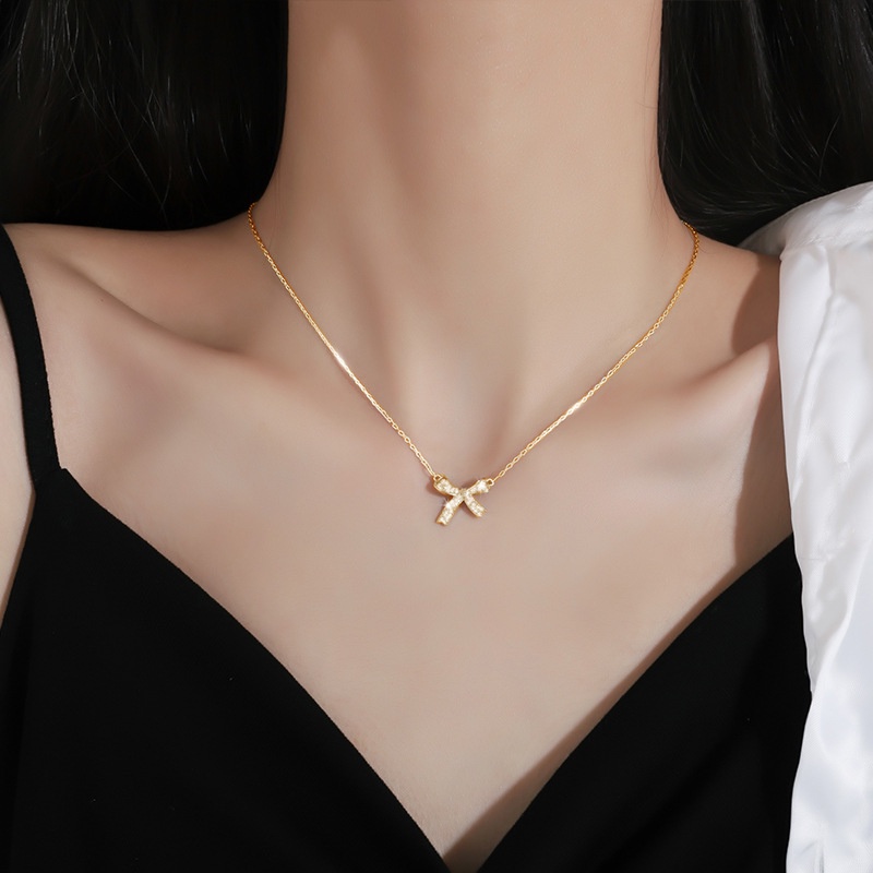 Vòng cổ Mặt Nơ Sang Trọng Thời Trang Phong Cách Hàn Quốc Cho Nữ