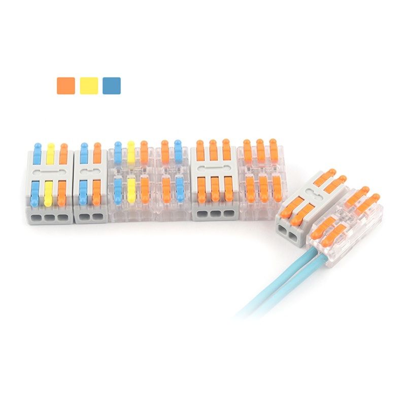 Khối Đầu Nối Dây Điện Đầu Cuối Dạng Nhấn Nhanh Chóng Thông Dụng