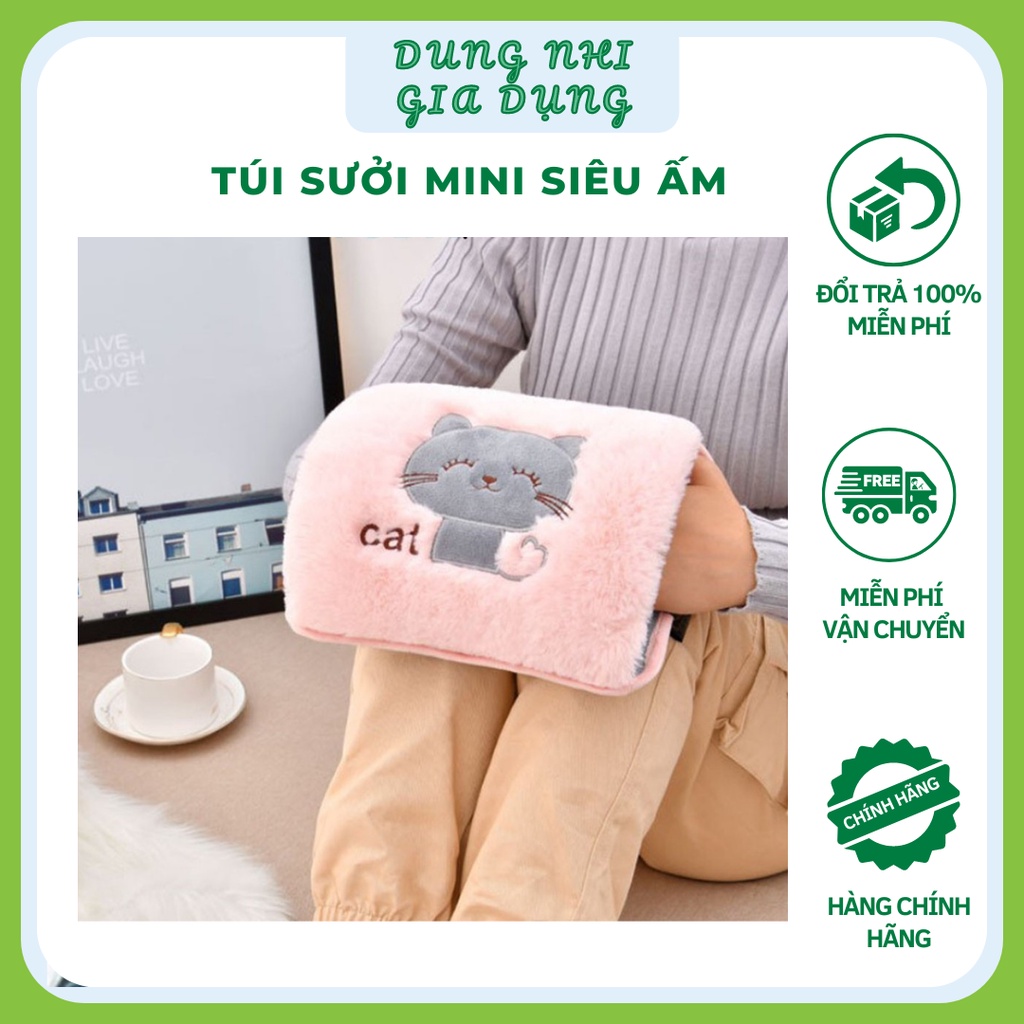 Túi Sưởi Lót Nỉ Lông Giữ Nhiệt Giữ Ấm Tốt Túi Sưởi MiNi Đa Năng Tiện Lợi