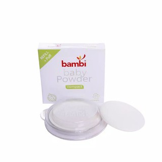 (hàng Mới Về) Bộ Phấn Phủ Bambi + Bông Phấn Nén + Lõi Thay Thế Cho Bé