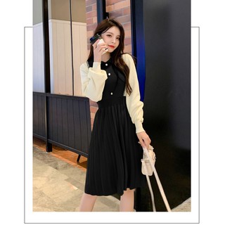 Váy cho con bú, chất len, dáng trẻ trung