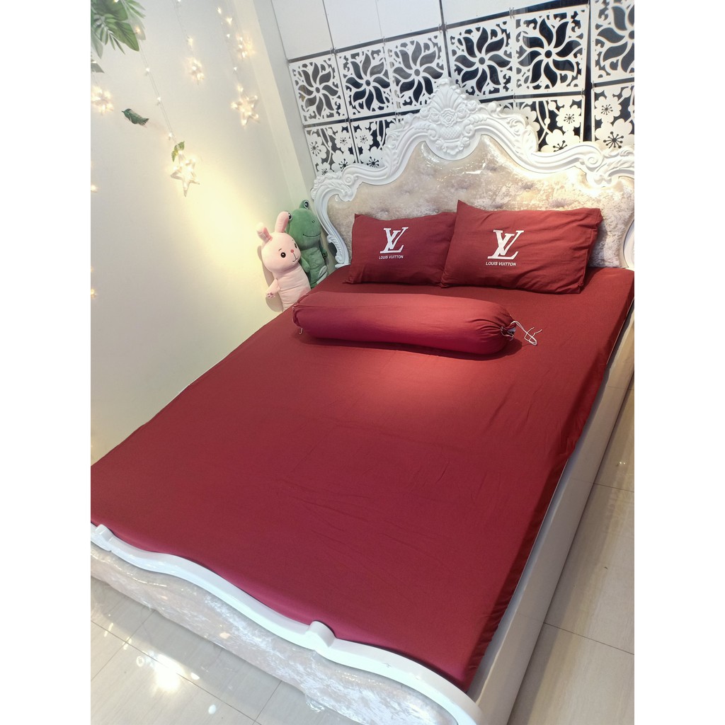 Bộ ga giường 💖m6/m8/2m💖 ga gối cotton đũi, ga trải giường + 2 vỏ gối nằm An Như Bedding | BigBuy360 - bigbuy360.vn