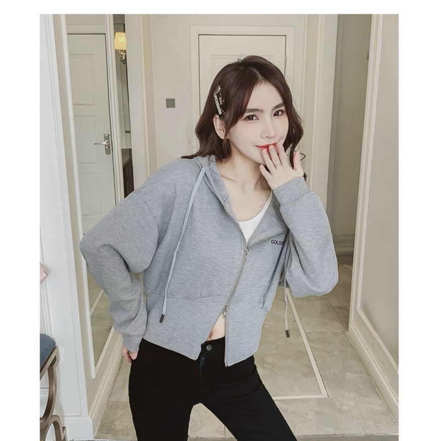 Áo Khoác Nữ Croptop Chất Thun Nỉ Ngoại Có Bo Thun Nón Trùm Đầu Không Nhăn Không Xù Kiểu Dáng Mới Lạ Mặc Đẹp [NEW UNISEX]