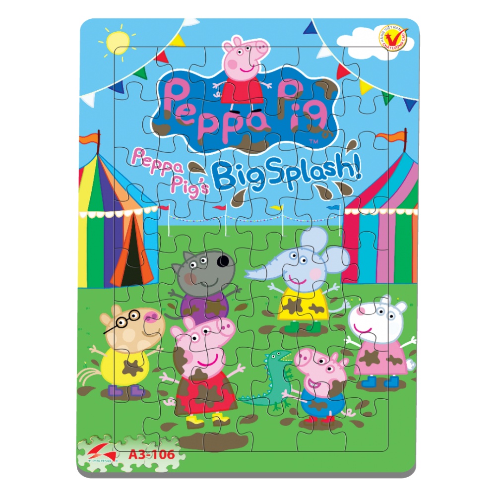 Tranh xếp hình 48 mảnh - Peppa Pig - Big Splash (A3-106)