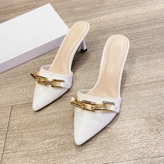 GIÀY SỤC GÓT NHỌN PHỐI XÍCH CAO 6 PHÂN