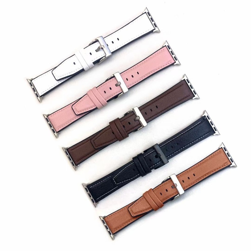 Dây đeo da 2021 thích hợp cho đồng hồ thông minh Apple Watch SE 6 5 4 3 2 1 44mm 42mm 40mm 38mm