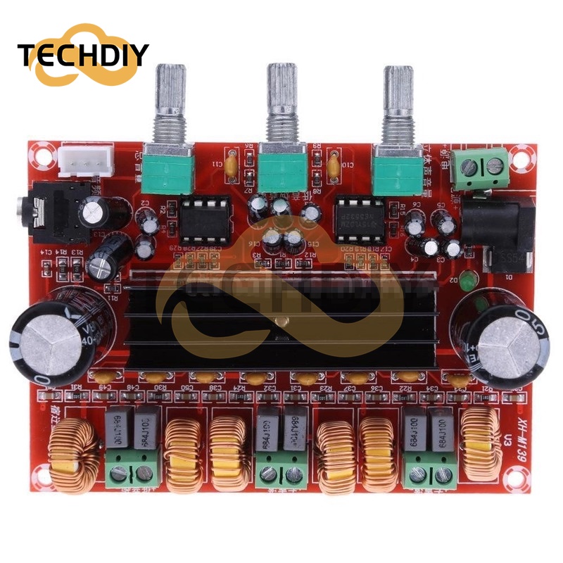 Bảng Mạch Khuếch Đại Âm Thanh Kỹ Thuật Số TPA3116D2 DC12V-24V 2x50W+100W XH-M139 2.1