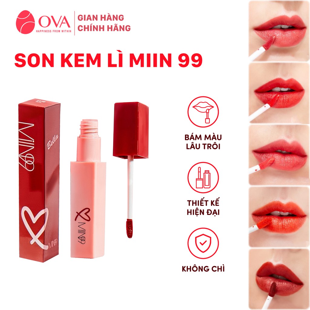 Son Kem Lì Mềm Mượt Lâu Trôi MIIN 99 Velve Matte Lipstick Lacquer Không có đánh giá