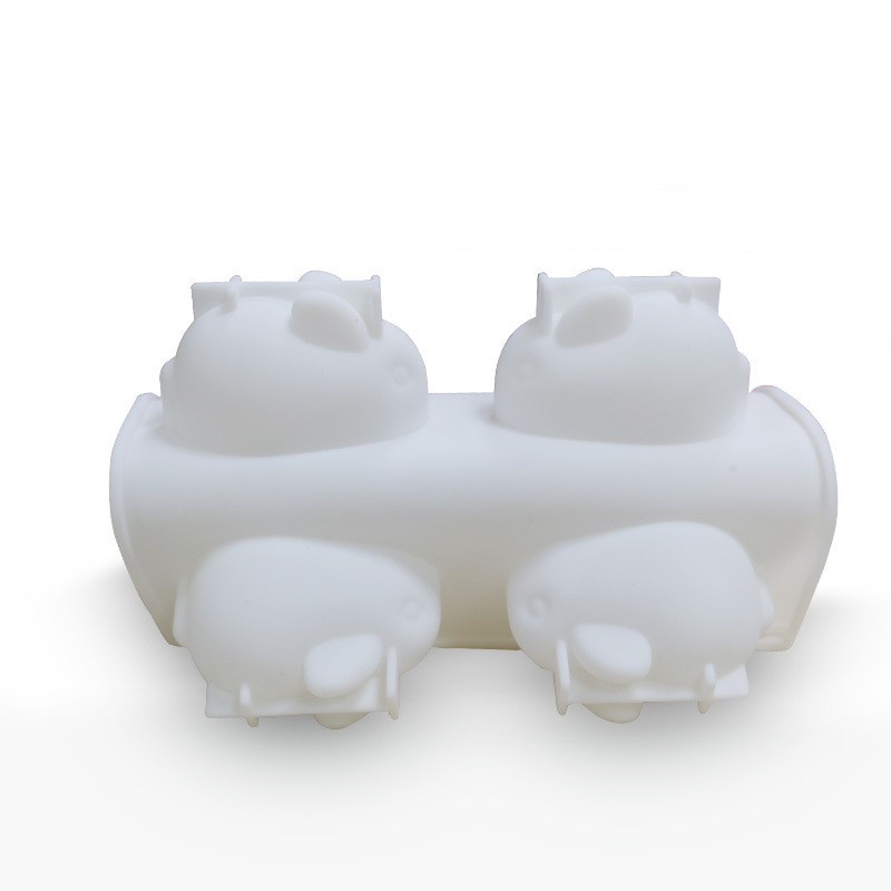 Khuôn Silicone Làm Bánh Hình Thỏ 3D Chống Dính Tiện Dụng