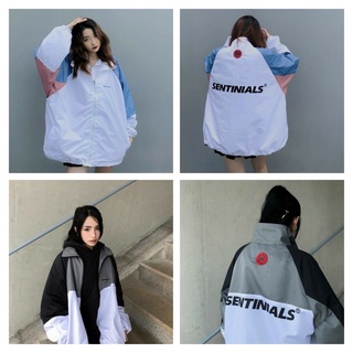 Áo Khoác Dù Bomber Jacket Nam Nữ Sentinials Ulzzang Unisex Form Rộng Thể Thao